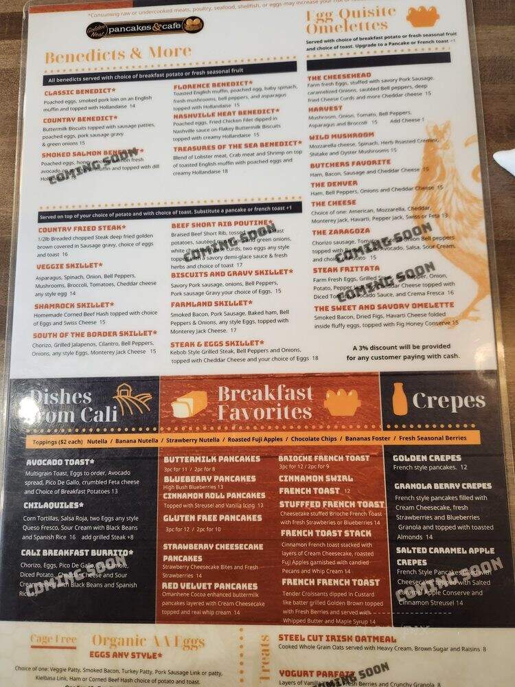 Golden Nest Pancake and Cafe - Sun Prairie, WI menu_pic