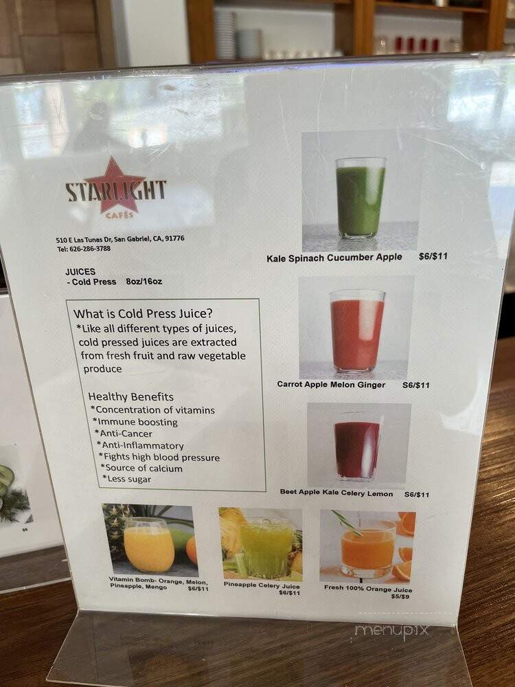Starlight Cafes - San Gabriel, CA menu_pic