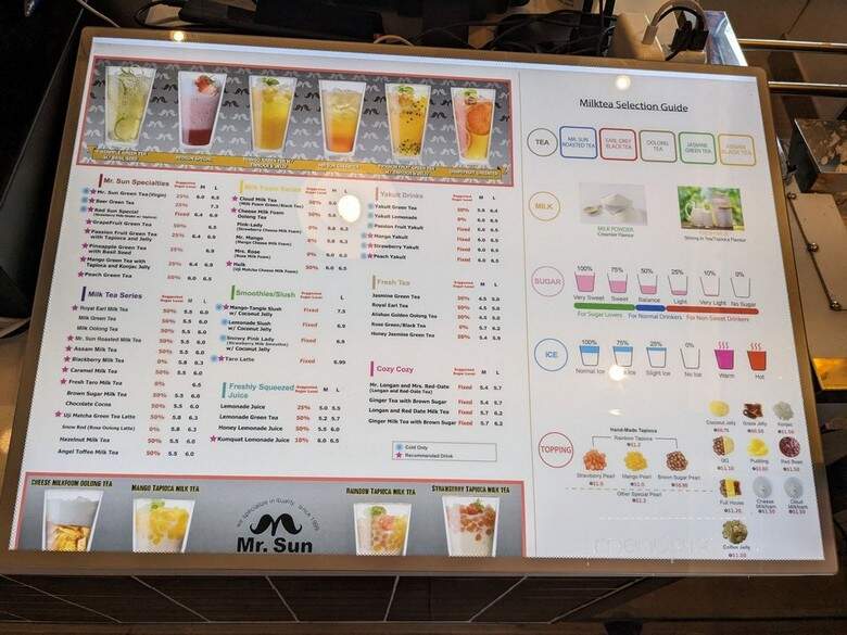 Mr Sun - Oakville, ON menu_pic