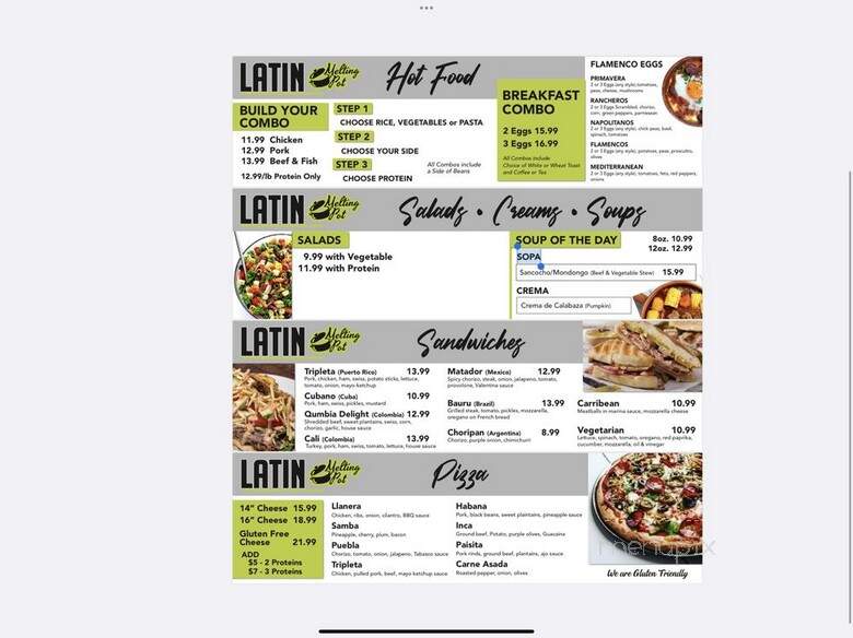 Latin Melt - Vero Beach, FL menu_pic