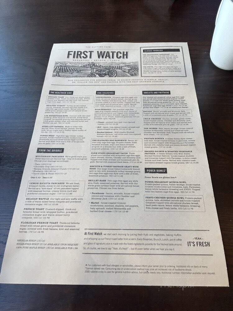 First Watch - Frisco, TX menu_pic