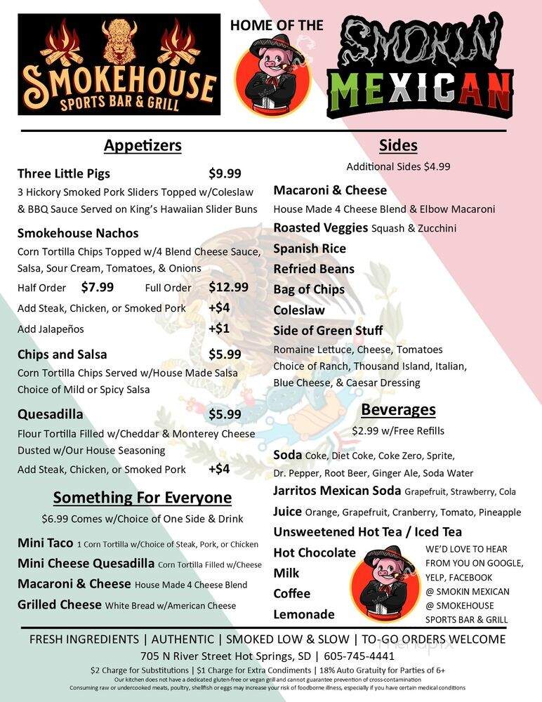 Smokin Mexican - Hot Springs, SD menu_pic