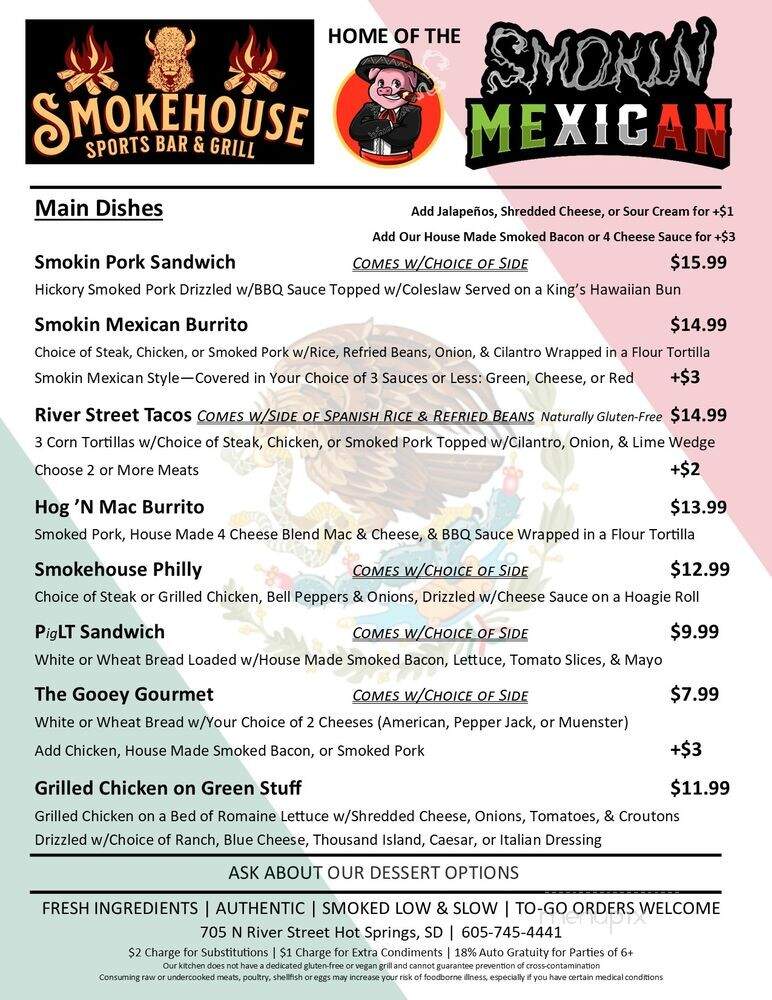 Smokin Mexican - Hot Springs, SD menu_pic