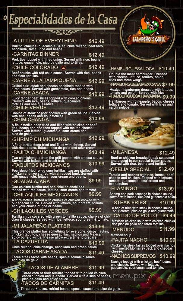 Jalapenos Grill - Hill City, KS menu_pic