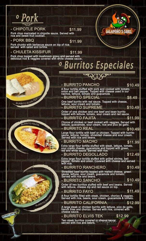 Jalapenos Grill - Hill City, KS menu_pic