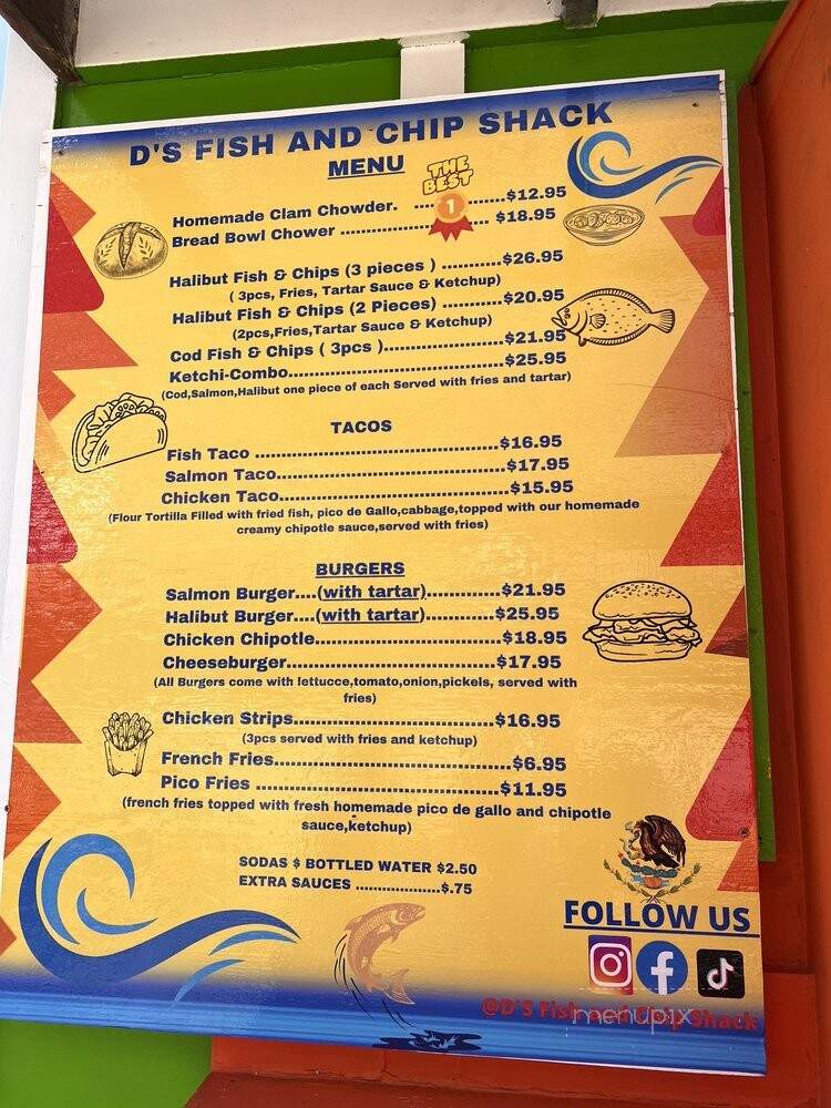D's Fish and Chips Shack - Ketchikan, AK menu_pic