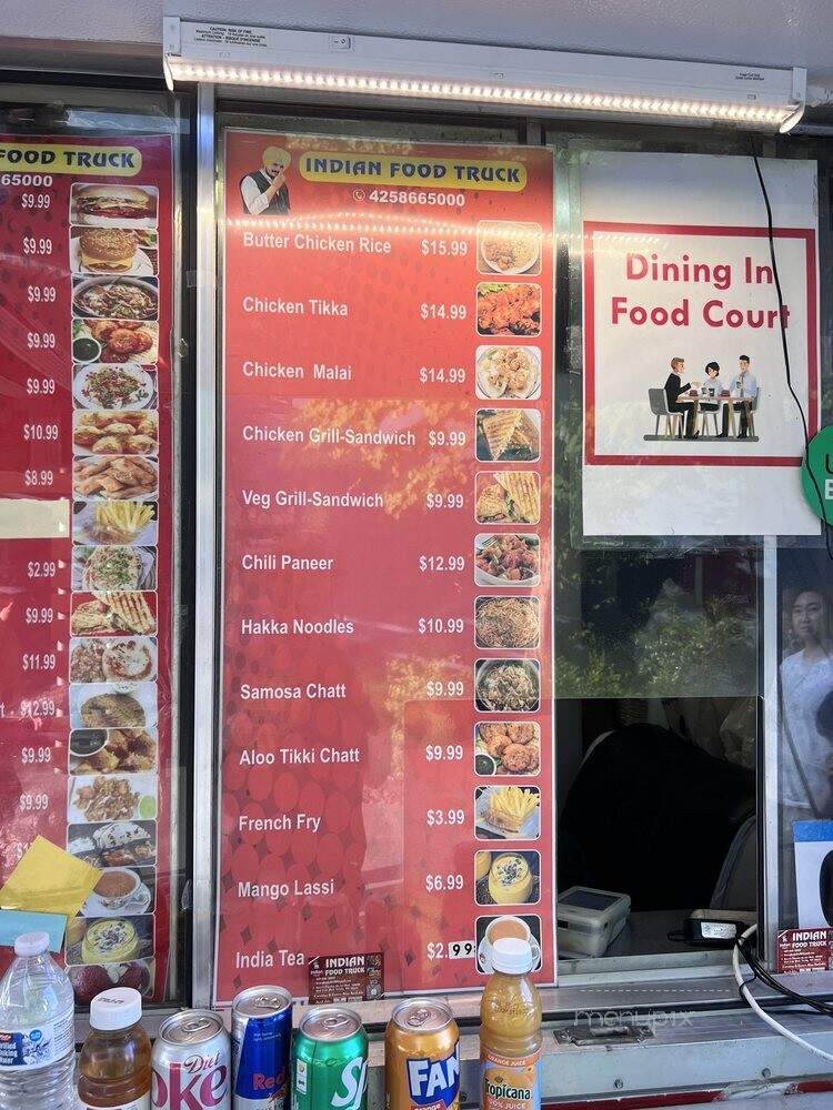 Indian Food Truck - Tulalip, WA menu_pic