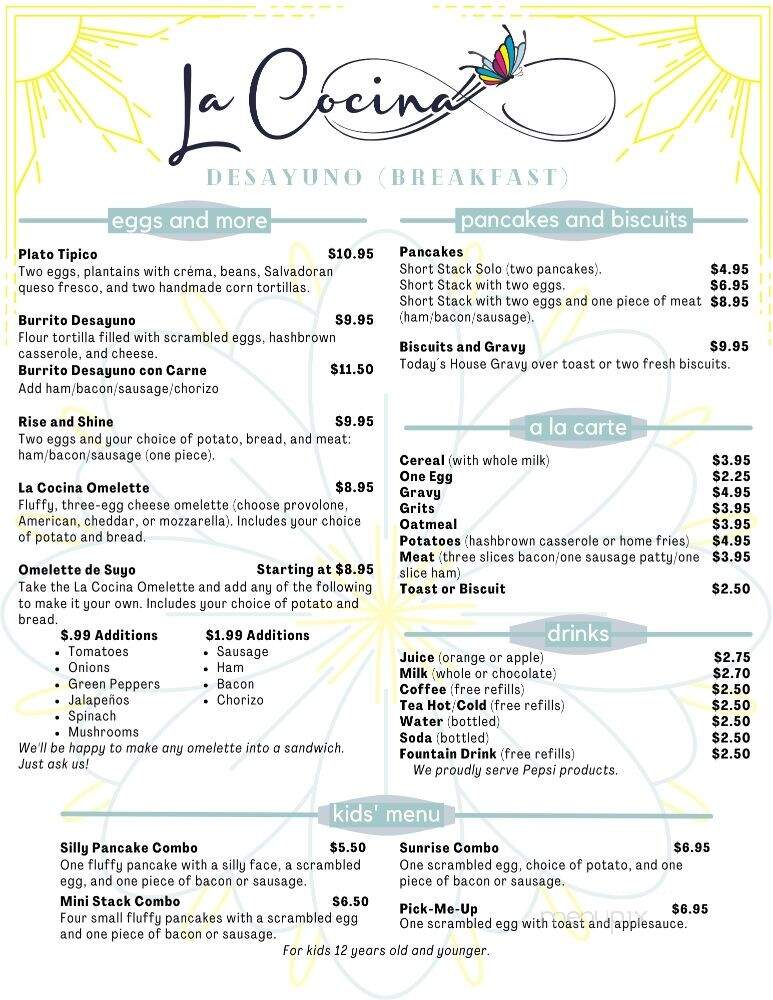La Cocina - Hedgesville, WV menu_pic