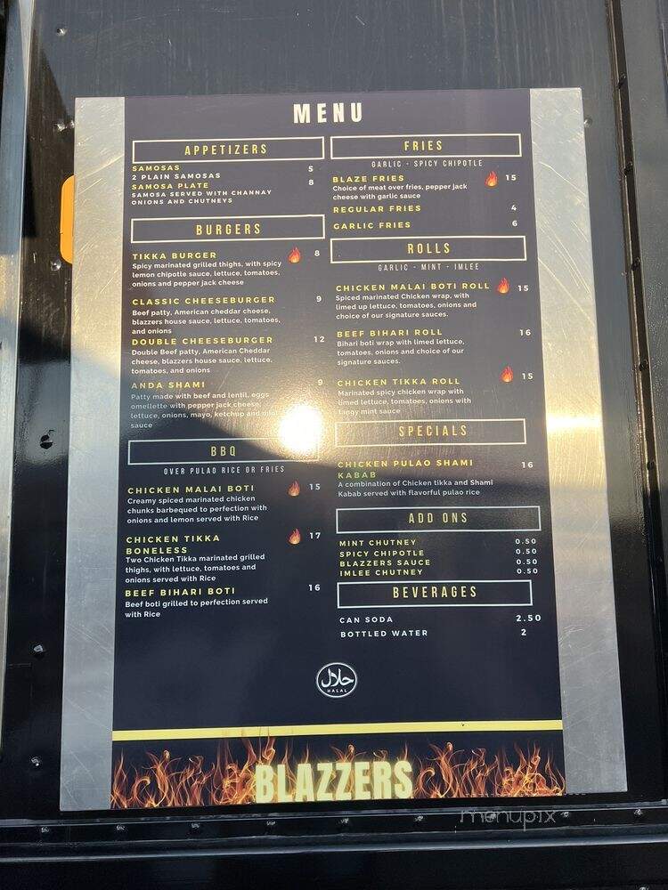 Blazzers - San Diego, CA menu_pic