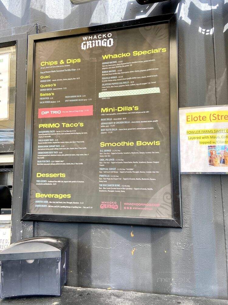Whacko Gringo Tacos & Acai Bowls - Oswego, NY menu_pic