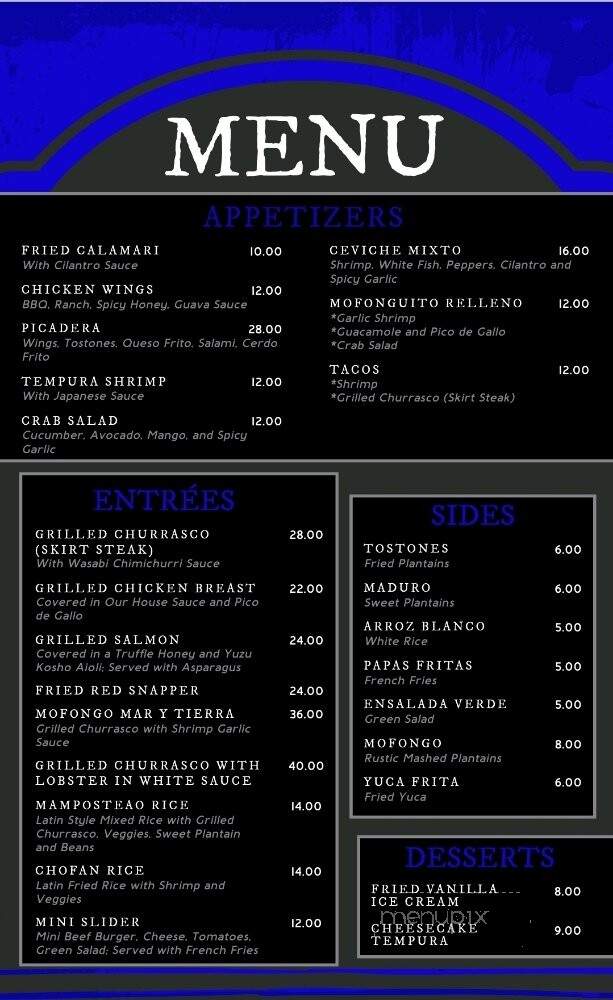 Bravia Latin Japanese Grill - North Lauderdale, FL menu_pic