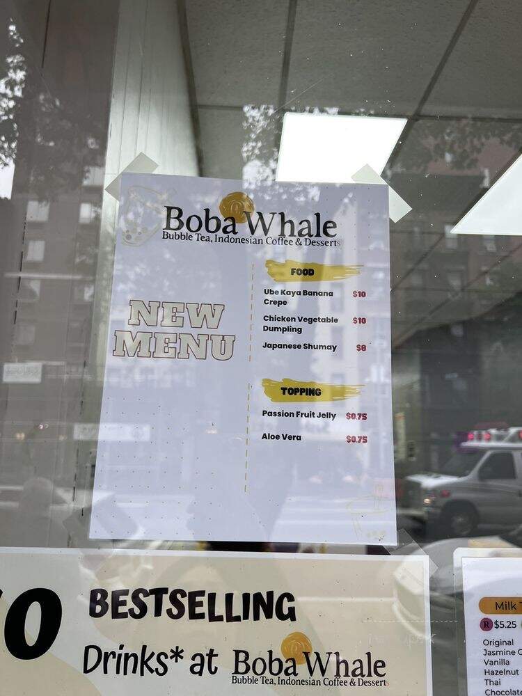 Boba Whale - New York, NY menu_pic