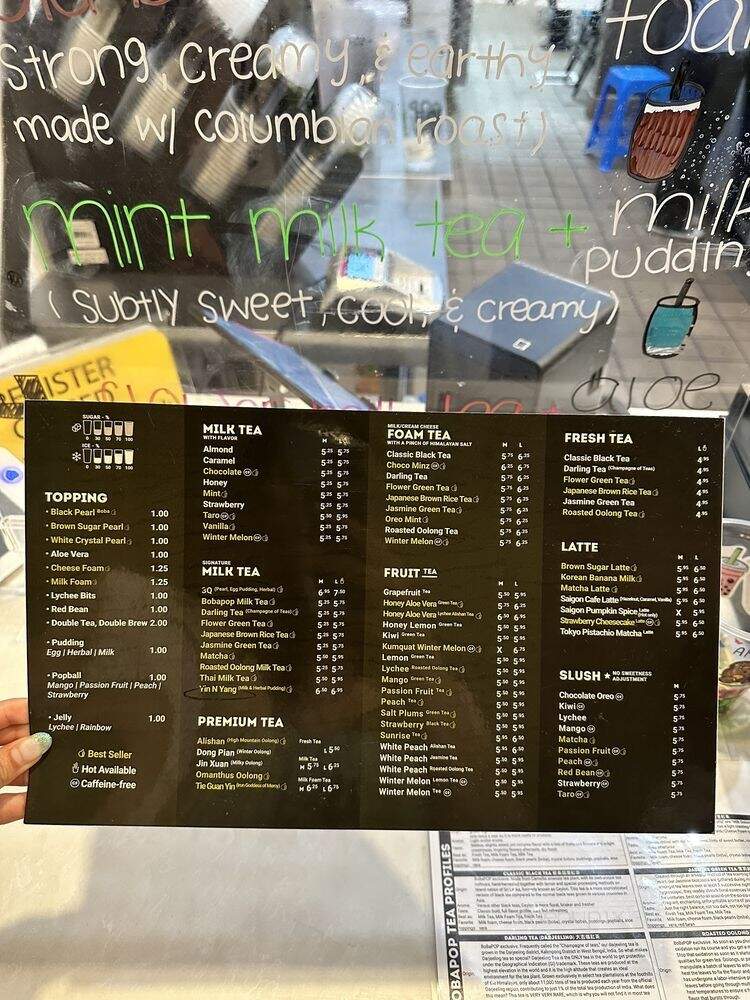 BoBaPOP Tea Bar - Azusa, CA menu_pic