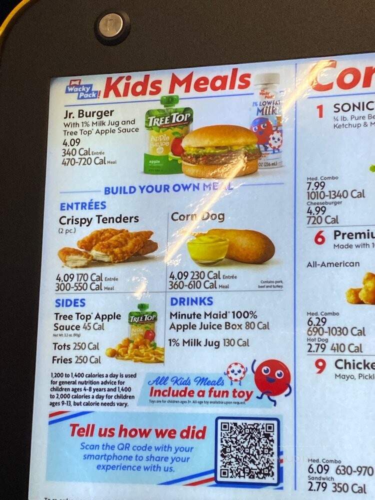 Sonic Drive-In - Westfield, IN menu_pic