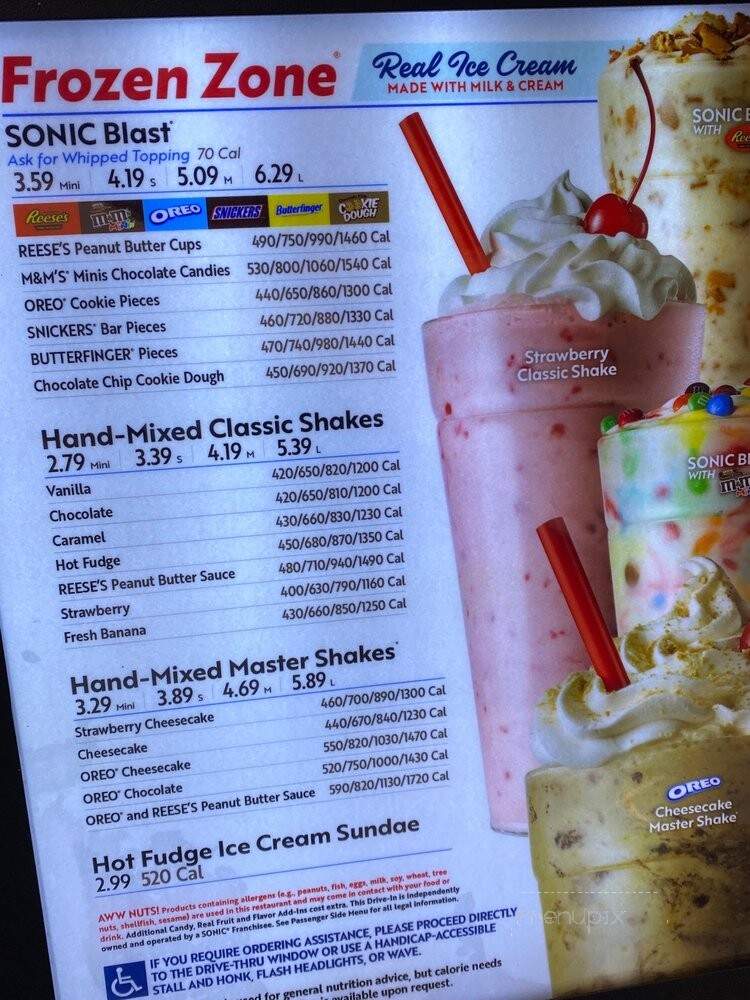 Sonic Drive-In - Westfield, IN menu_pic