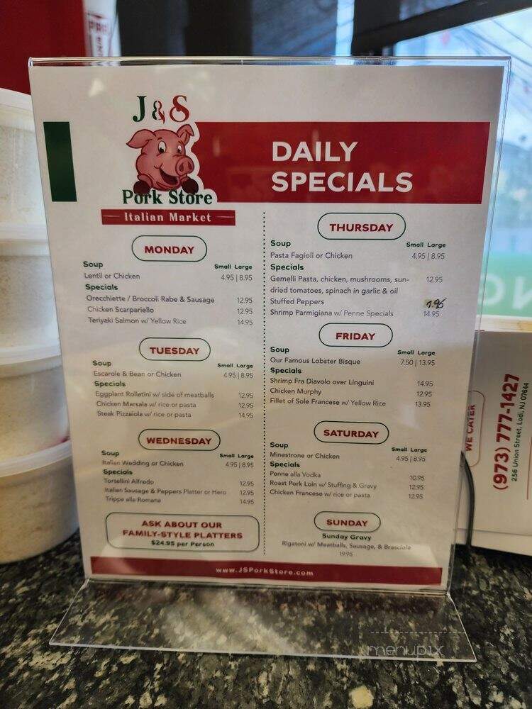 J&S Pork Store - Lodi, NJ menu_pic