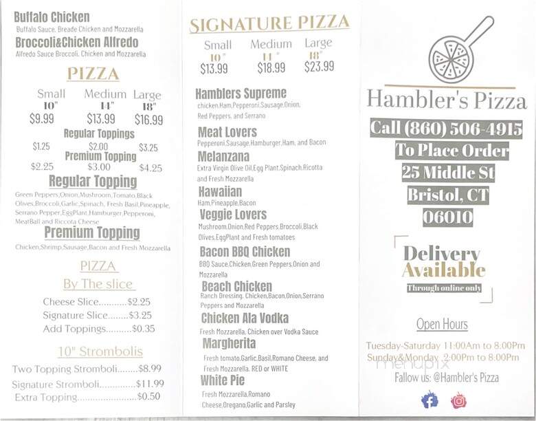 Hambler's Pizza - Bristol, CT