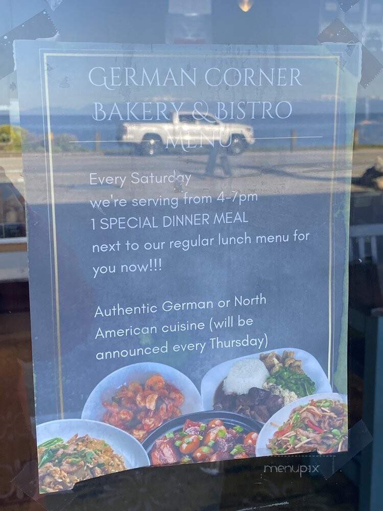 German Corner Bakery & Bistro - Sechelt, BC menu_pic