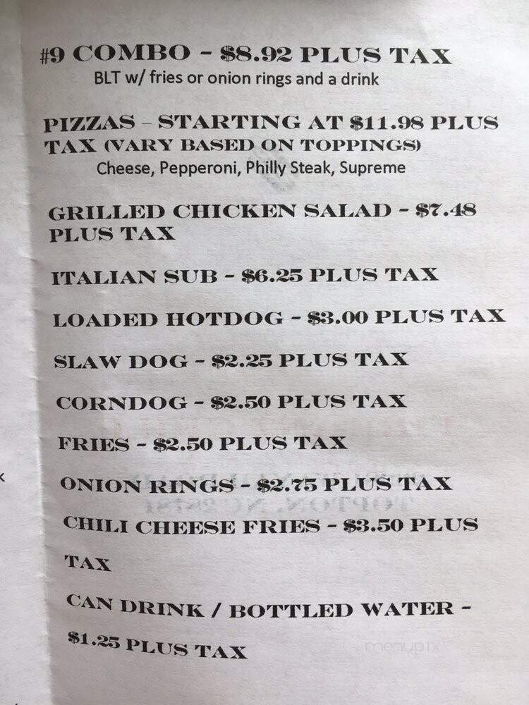 Fire Ant Grill - Topton, NC menu_pic