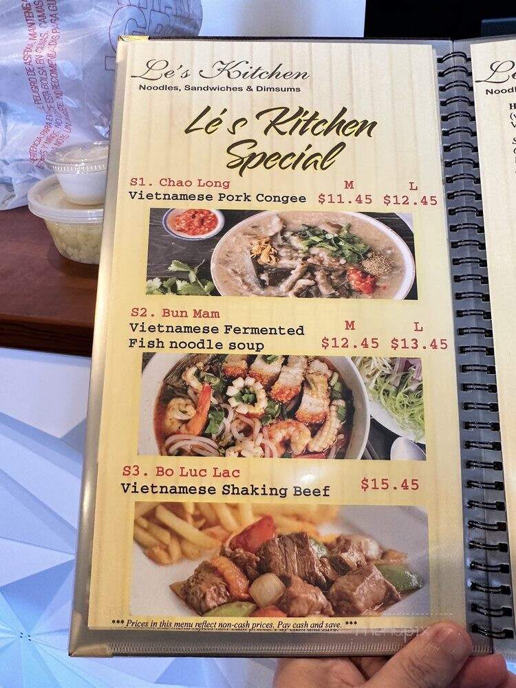 Pho Le's - Wichita, KS menu_pic