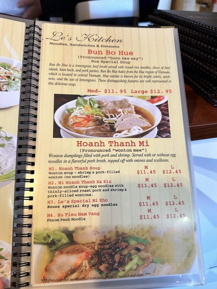 Pho Le's - Wichita, KS menu_pic