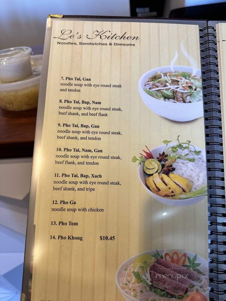Pho Le's - Wichita, KS menu_pic