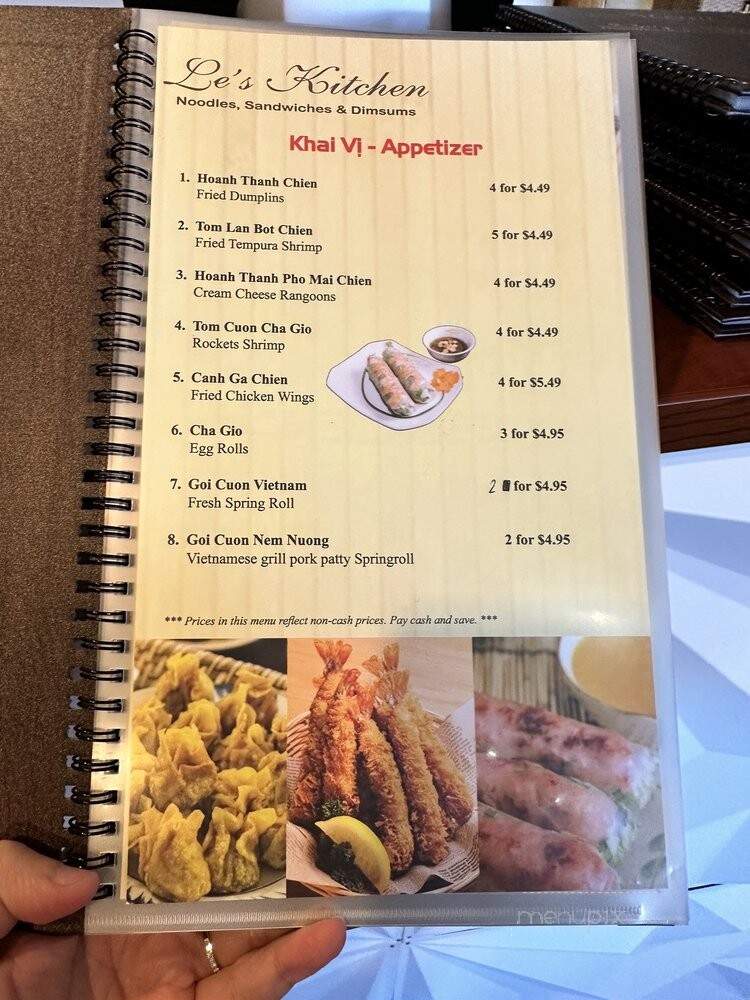 Pho Le's - Wichita, KS menu_pic