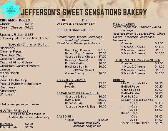 Jefferson's Sweet Sensations Bakery - Jefferson, OR