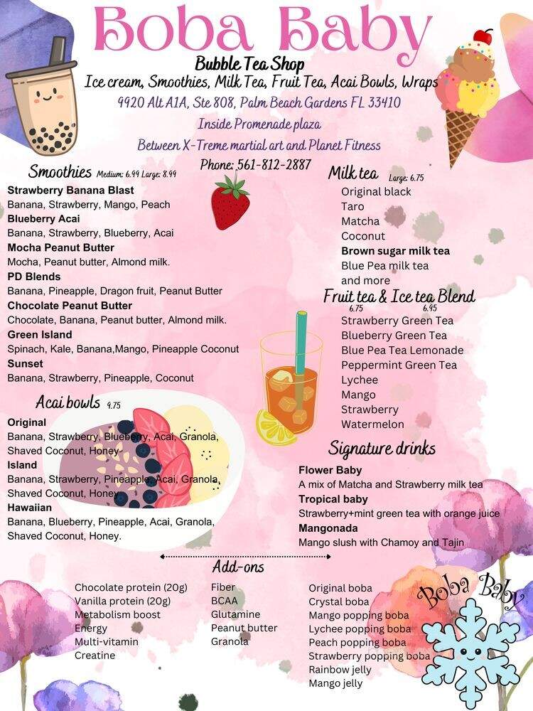 Boba Baby - Palm Beach Gardens, FL menu_pic