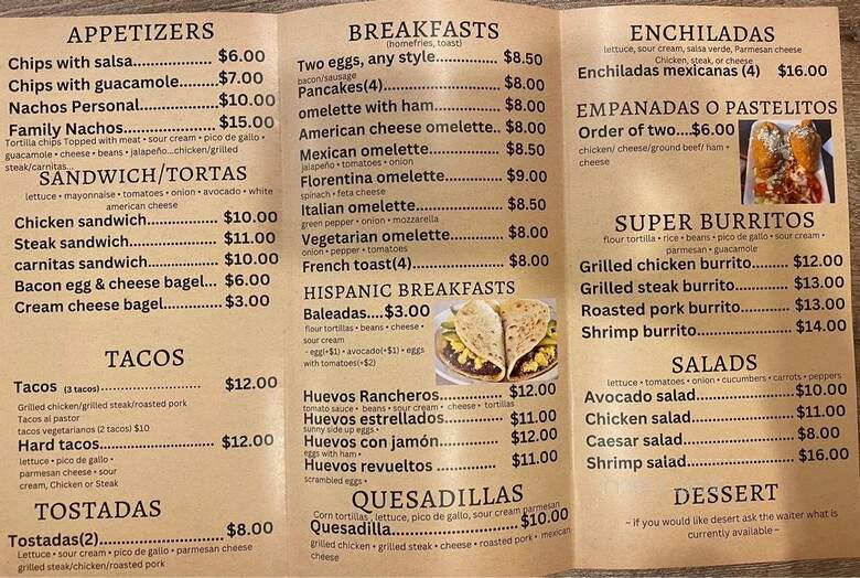Pa Pikar Restaurant - Medford, NJ menu_pic