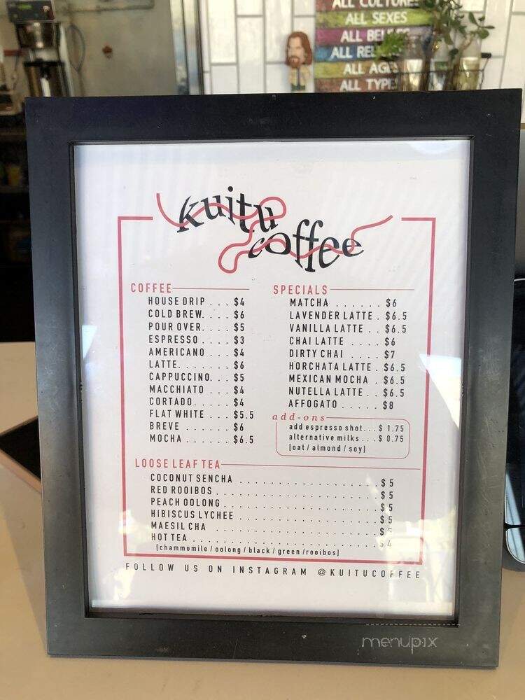 Kuitu Coffee - Los Angeles, CA menu_pic