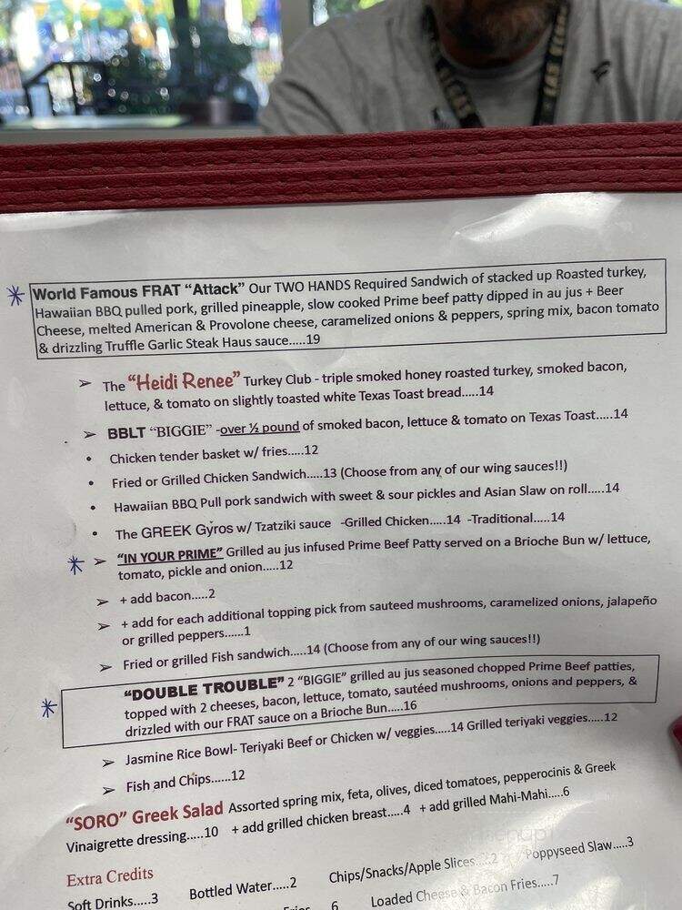 The Frat Haus - Las Vegas, NV menu_pic