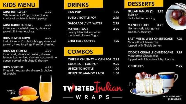 Twisted Indian - Whitby, ON menu_pic