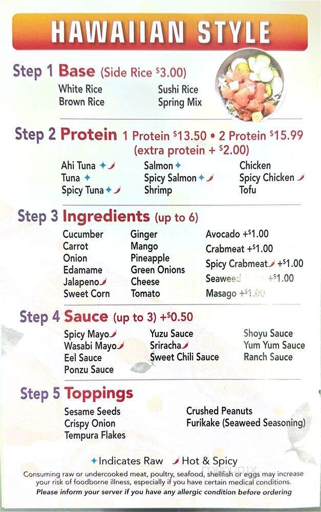 Olivia Poke - Cromwell, CT menu_pic