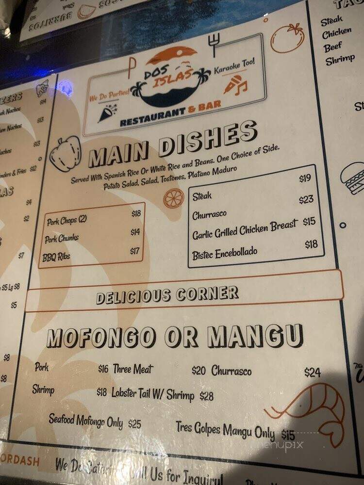 Dos Islas - Manchester, CT menu_pic