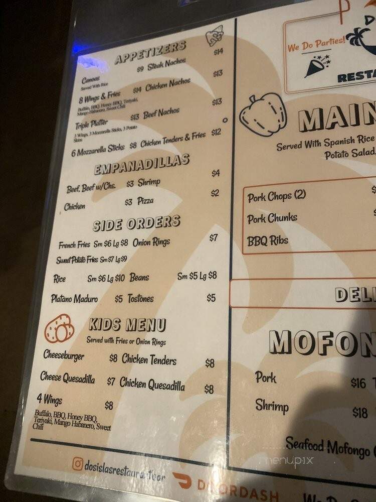 Dos Islas - Manchester, CT menu_pic