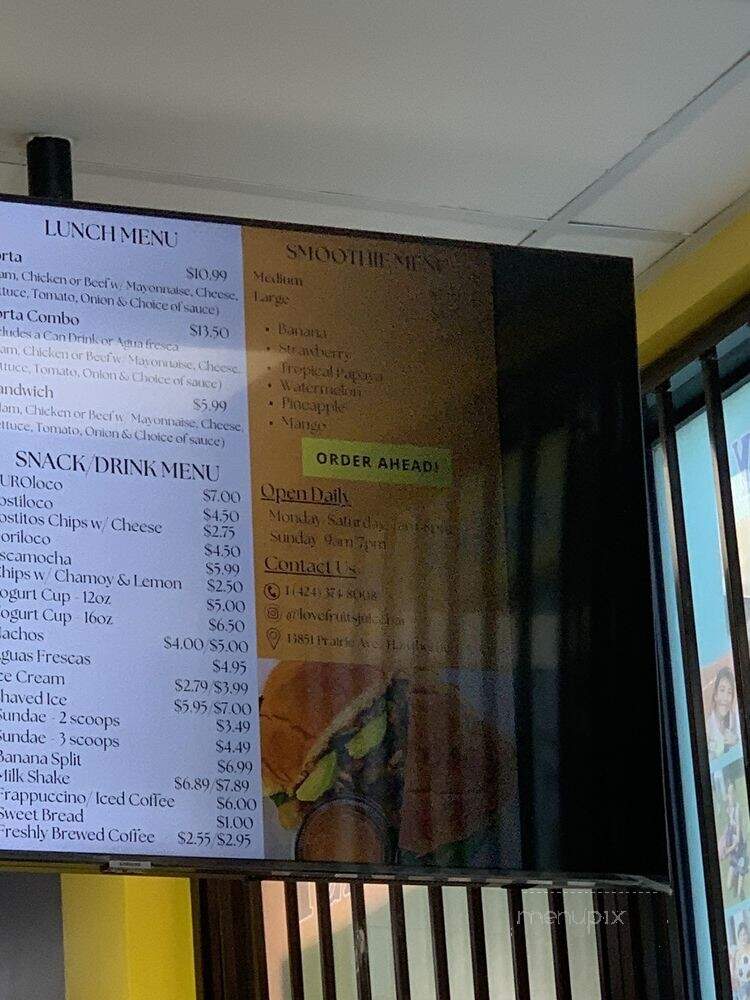 Love Fruits - Hawthorne, CA menu_pic