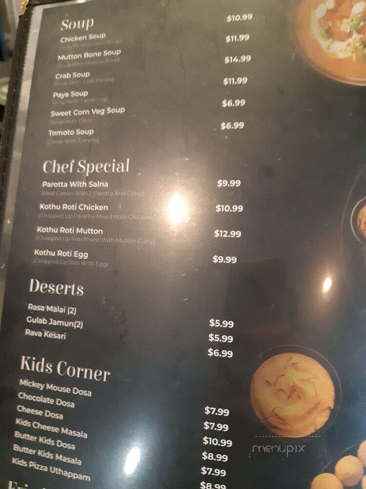 Taste of Tamil Nadu - North York, ON menu_pic