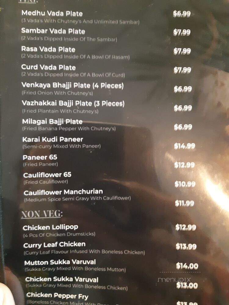 Taste of Tamil Nadu - North York, ON menu_pic
