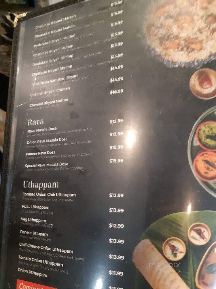 Taste of Tamil Nadu - North York, ON menu_pic