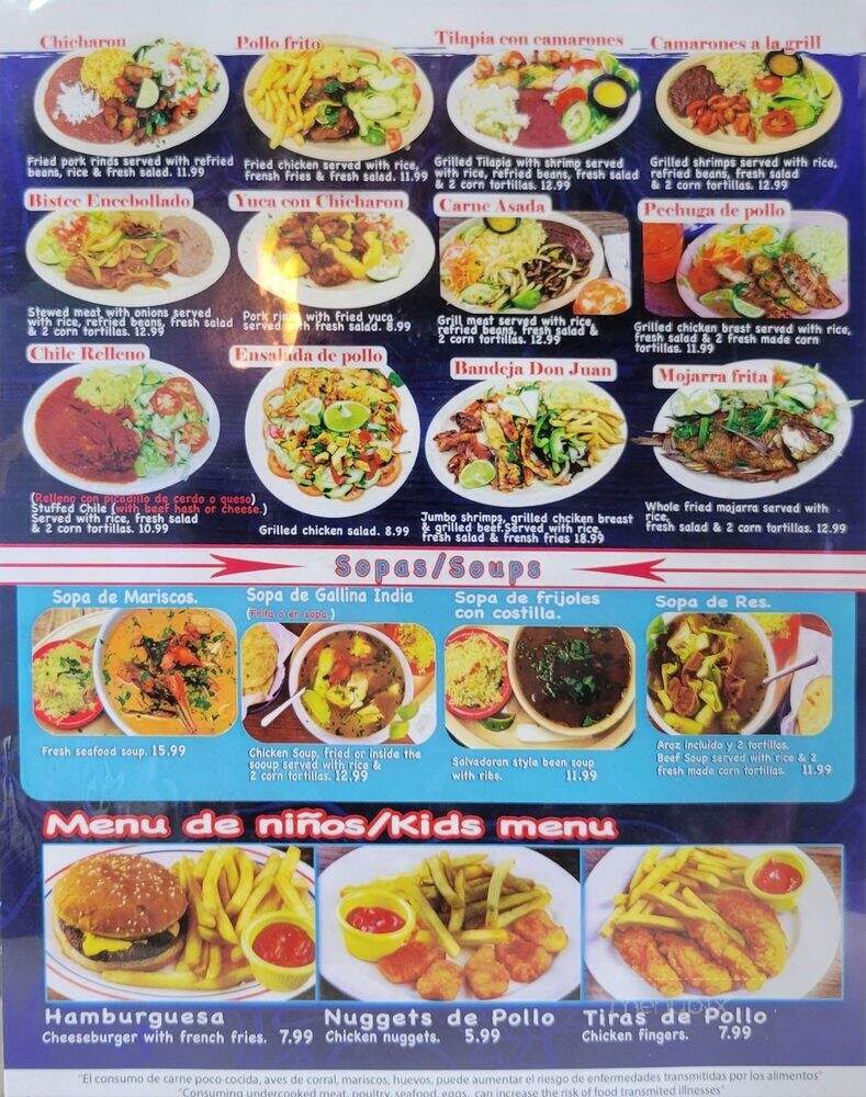 Don Juan Pupuseria - Houston, TX menu_pic