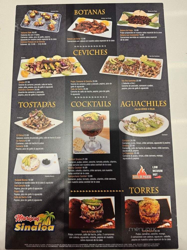 Mariscos Sinaloa - Little Elm, TX menu_pic