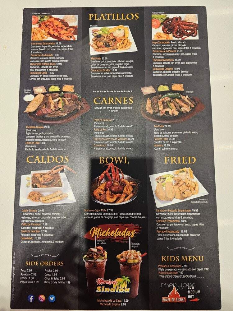 Mariscos Sinaloa - Little Elm, TX menu_pic