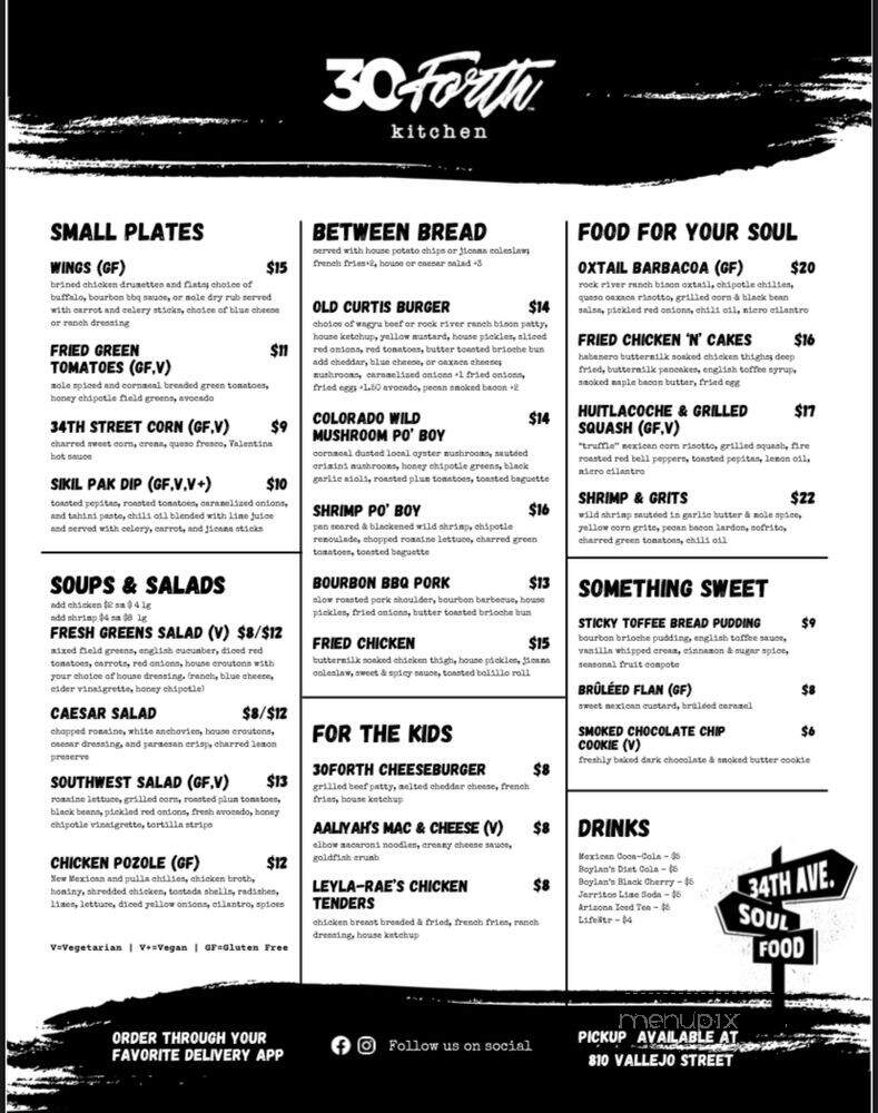 30Forth Kitchen - Denver, CO menu_pic