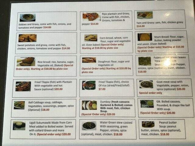 Tee's Liberian Dish - Cedar Rapids, IA menu_pic