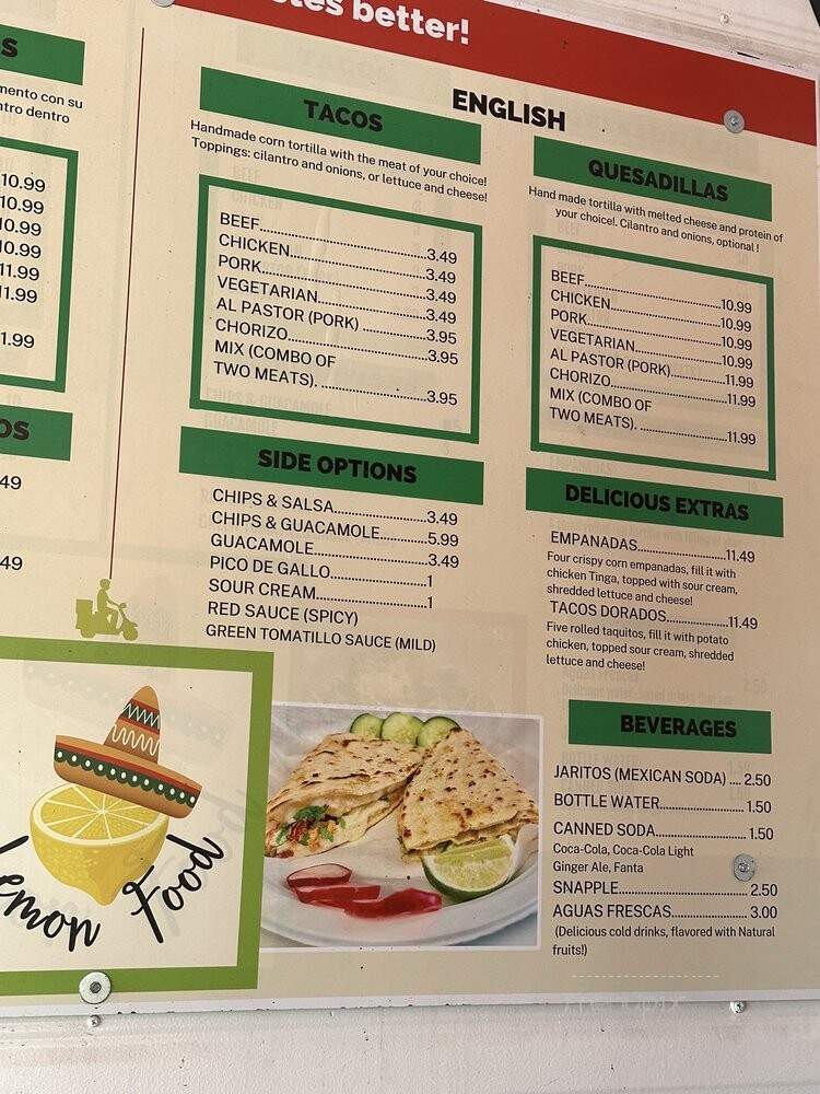 Lemon Food - Plainville, CT menu_pic