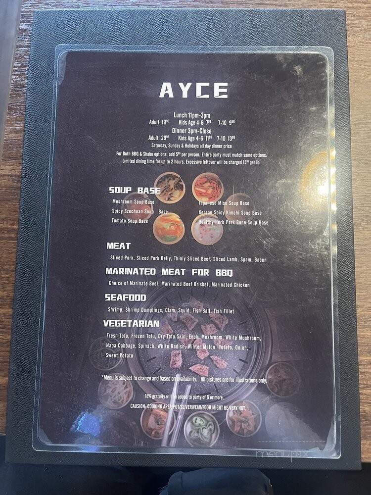 Uniq BBQ and Shabu - Fort Wayne, IN menu_pic