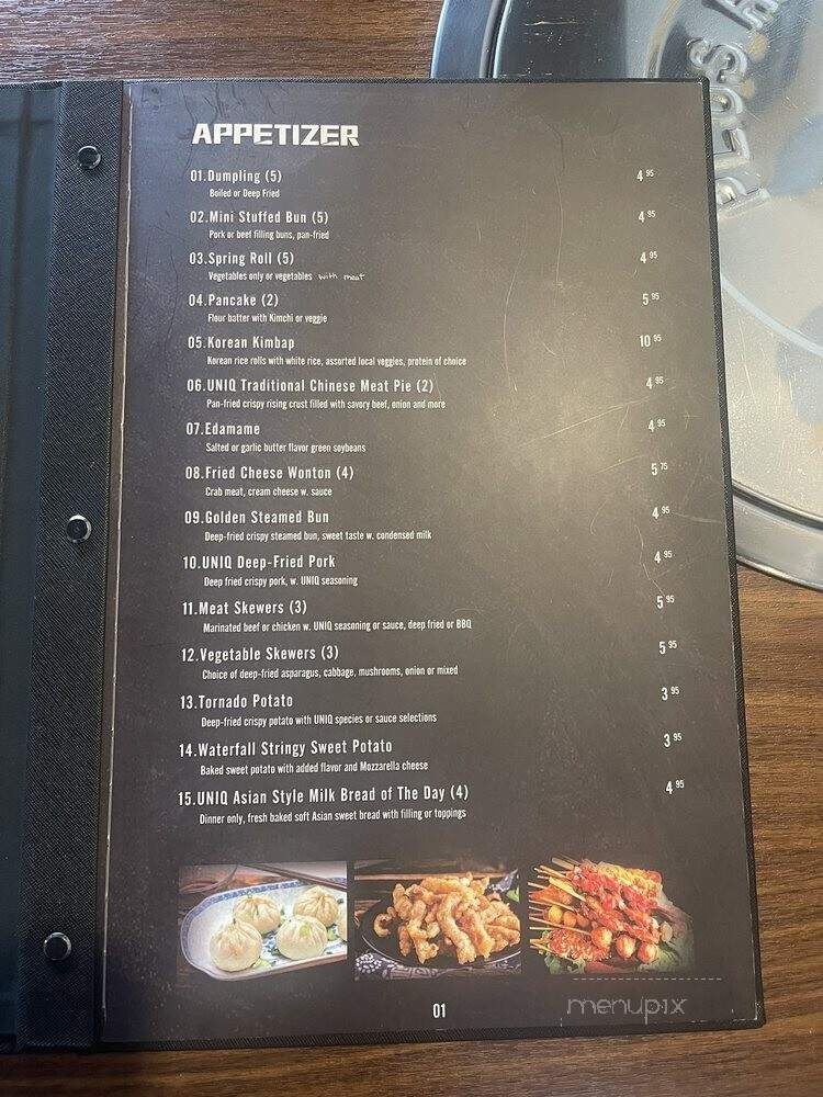 Uniq BBQ and Shabu - Fort Wayne, IN menu_pic
