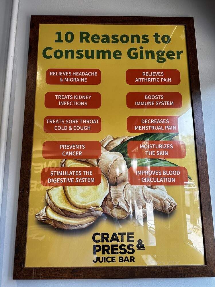 Crate & Press Juice Bar - Philadelphia, PA menu_pic