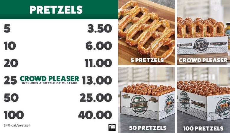 Philly Pretzel Factory - New Britain, PA menu_pic